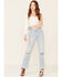 Image #1 - Rolla's Women's Sunbleach Originals Straight Leg Jeans, Blue, hi-res