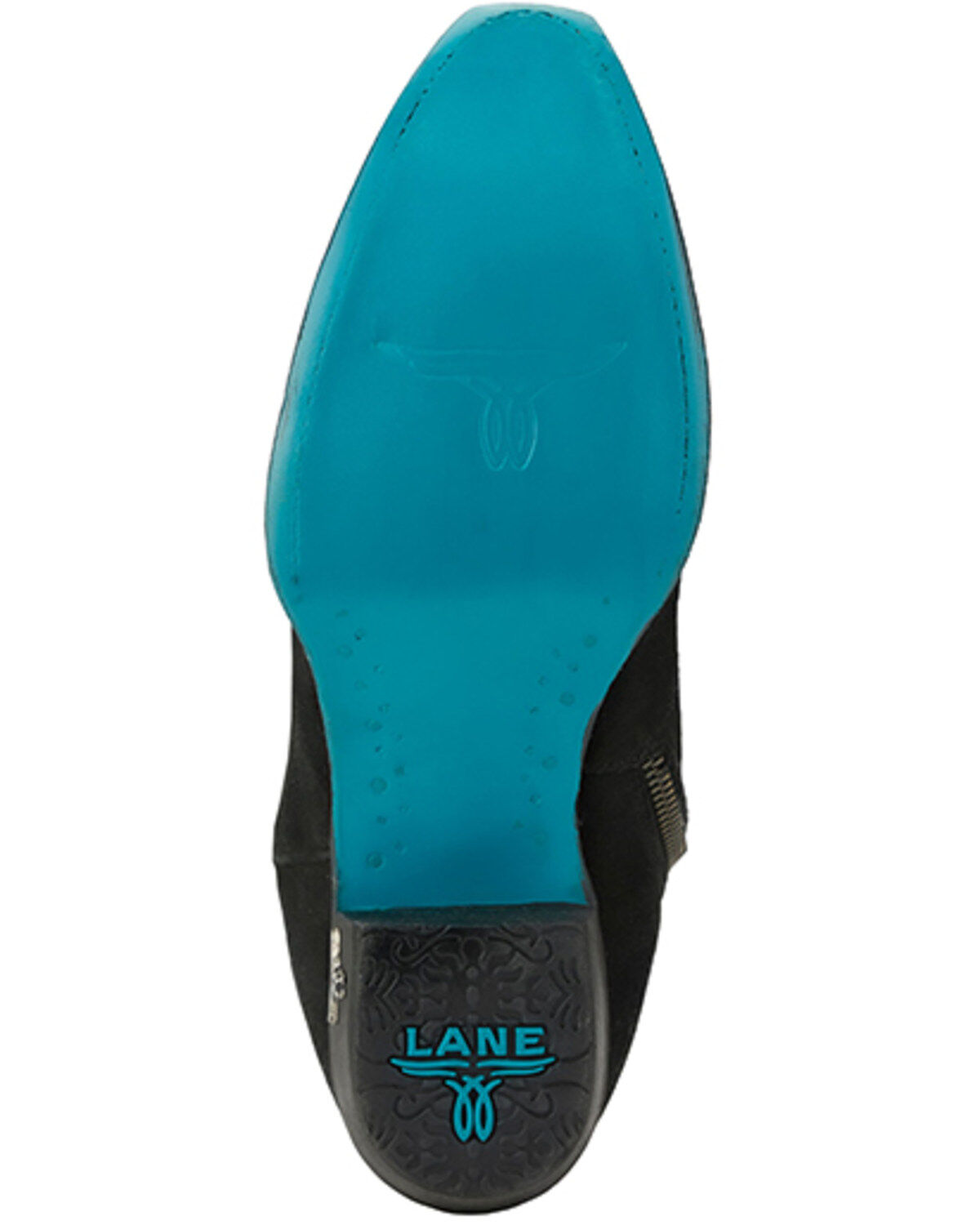 Image #7 - Lane Women's Lexington Over The Knee Suede Western Boots - Snip Toe, Black, hi-res