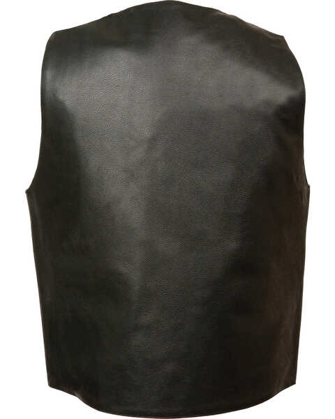 Image #2 - Milwaukee Leather Men's Buffalo Snap Plain Side Vest, Black, hi-res