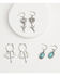 Image #1 - Shyanne Women's Hoop Earrings Set - 3 Piece, Silver, hi-res