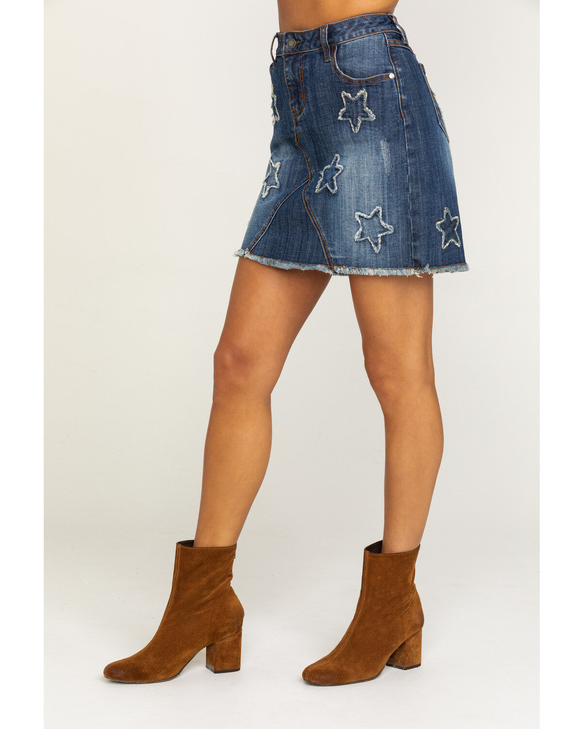Image #3 - Stetson Women's Star Denim Skirt, , hi-res