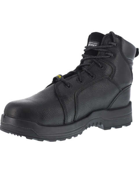 Image #2 - Rockport More Energy Black 6" Lace-Up Work Boots - Composite Toe, Black, hi-res