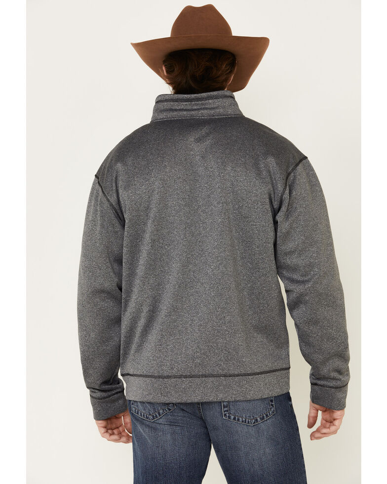 Cowboy Hardware Men's Grey Microfleece Zip-Up Jacket | Boot Barn
