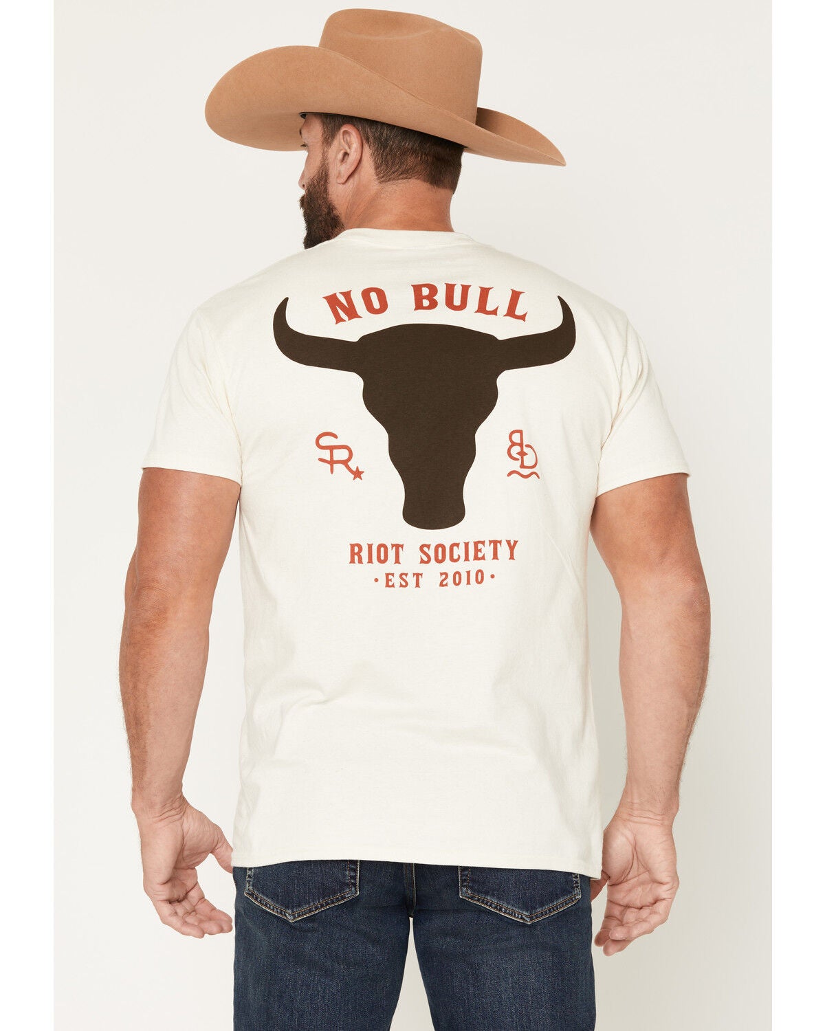 Riot Society Men's No Bull Short Sleeve Graphic T-Shirt, Natural, hi-res