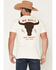 Image #1 - Riot Society Men's No Bull Short Sleeve Graphic T-Shirt, Natural, hi-res
