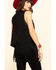 Image #2 - Vocal Women's Studded Fringe Vest, Black, hi-res