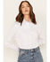 Scully Women's Floral Embroidered Long Sleeve Western Shirt, White, hi-res
