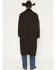 Image #4 - Blue Ranchwear Men's Briscoe Waxed Canvas Duster Western Overcoat, Dark Brown, hi-res