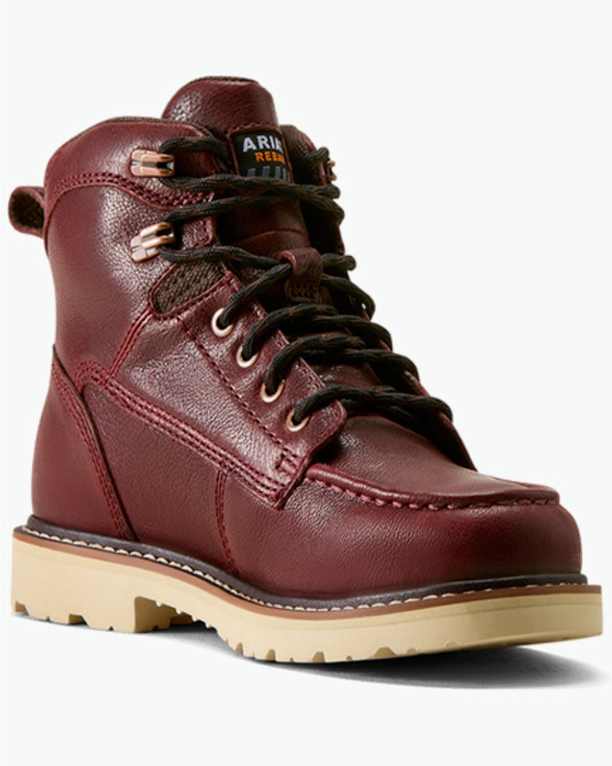 Ariat Women's 6" Rebar&reg; Lift Moc Work Boots - Soft Toe, Red, hi-res