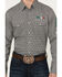 Image #3 - Wrangler Men's Mexico Logo Geo Print Long Sleeve Snap Western Shirt , Black, hi-res