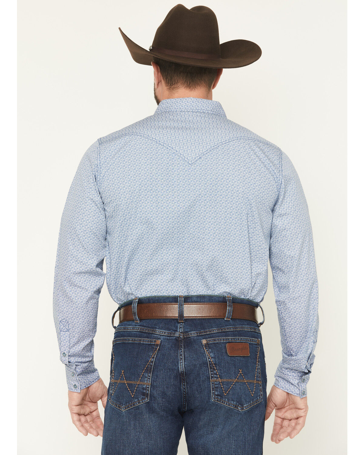 Cody James Men's Coastal Cowboy Micro Geo Print Long Sleeve Snap Western Shirt