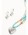 Image #2 - Shyanne Women's Beaded Heart Pendant Jewelry Set - 2 Piece, Silver, hi-res