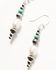 Image #3 - Paige Wallace Women's Navajo Pearl Stick Earrings, Silver, hi-res