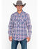 Image #5 - Rock & Roll Denim Men's Double Dye Plaid Print Long Sleeve Western Shirt , Grey, hi-res