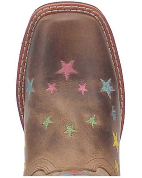 Image #6 - Dan Post Girls' Starlett Leather Boots - Square Toe , Brown, hi-res