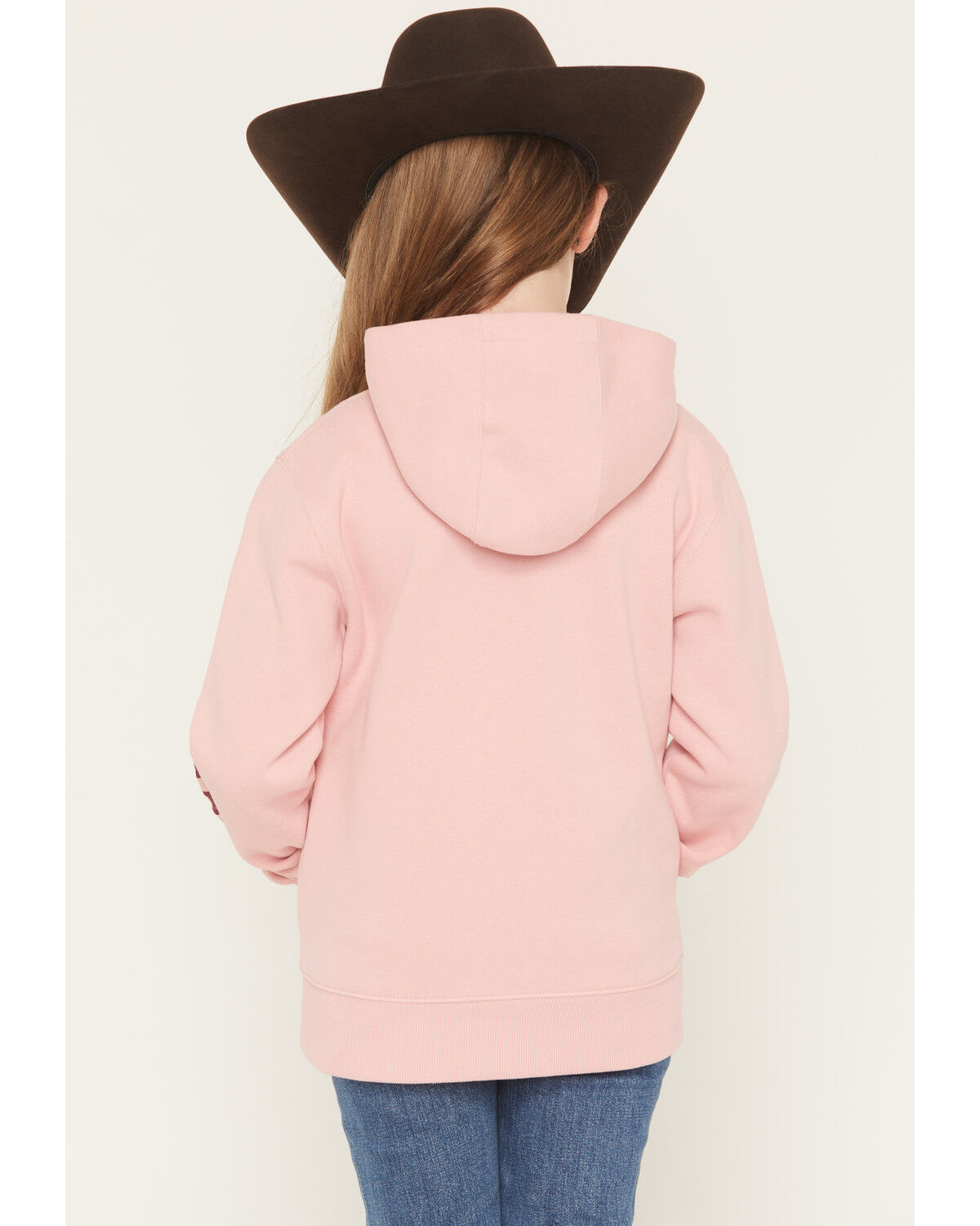 Image #4 - Ariat Girls' Boot Barn Exclusive Logo Hoodie, Pink, hi-res