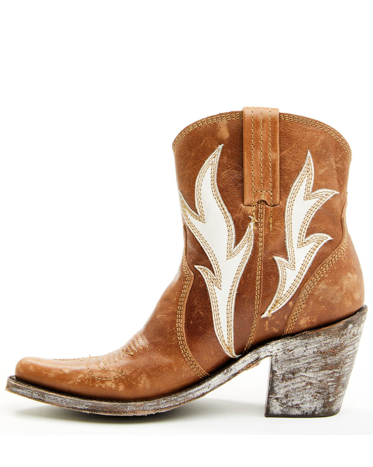 Image #3 - Liberty Black Women's Evan Flame Western Booties - Snip Toe, Tan, hi-res