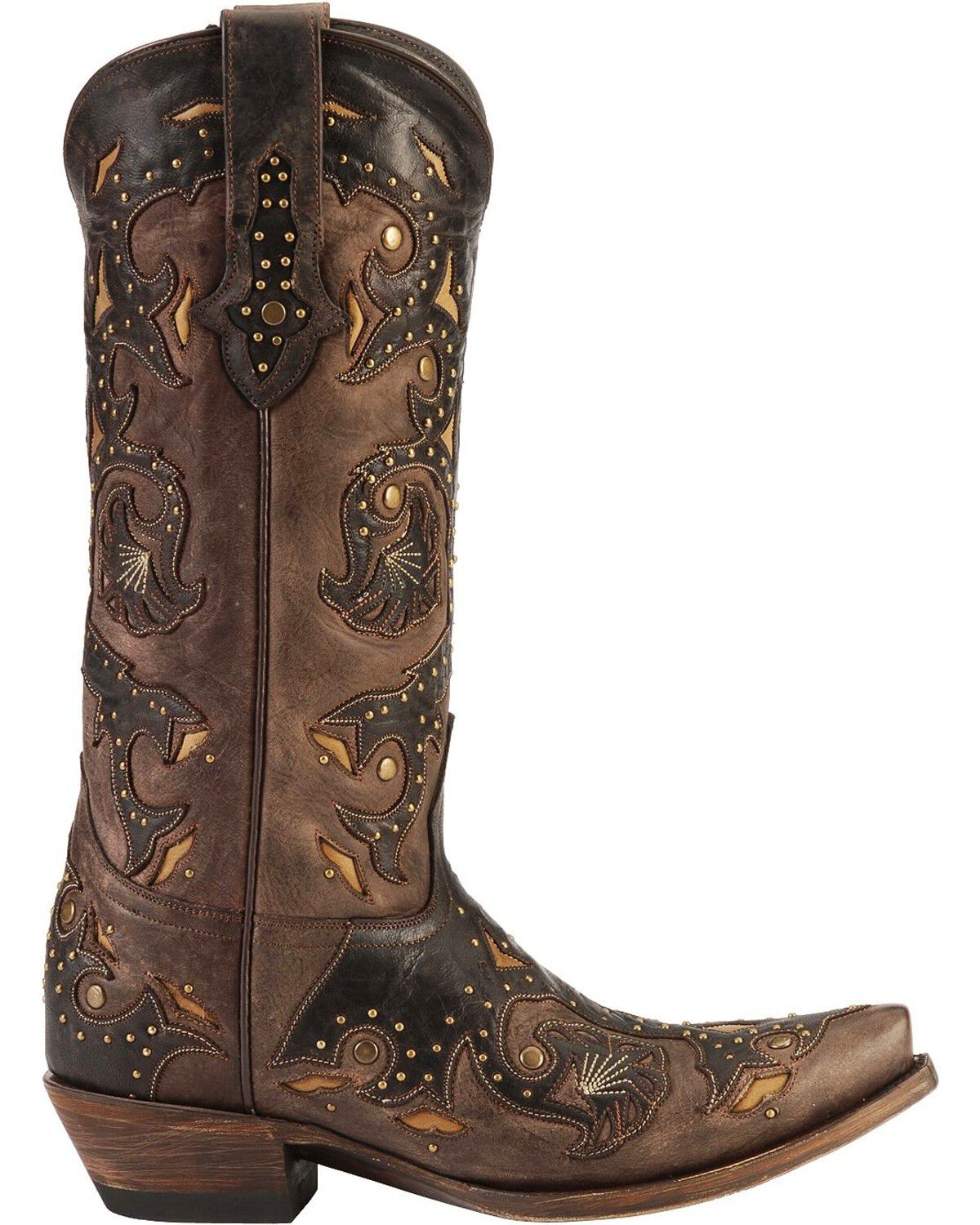 Image #2 - Lucchese Women's Handmade 1883 Studded Fiona Cowgirl Boots - Snip Toe, , hi-res
