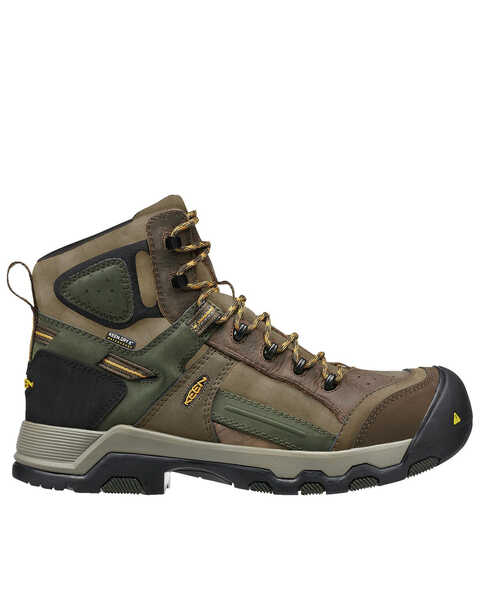 Image #2 - Keen Men's Waterproof Non-Metallic Composite Toe Work Boots, Brown, hi-res