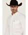 Image #2 - Ariat Men's Pembroke Geo Print Long Sleeve Button-Down Western Shirt, White, hi-res