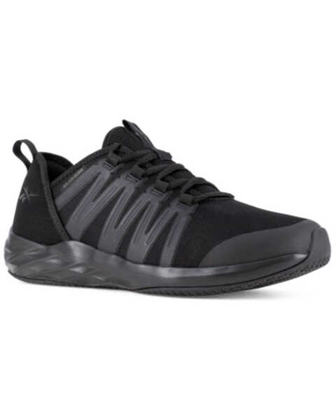 Reebok Men's Astroride Athletic Work Shoes - Soft Toe , Black, hi-res