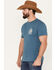 Brixton Men's Horseshoe Graphic Short Sleeve Tailored T-Shirt, Blue, hi-res