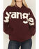 Image #3 - Wrangler Retro Women's Logo Hoodie, Burgundy, hi-res