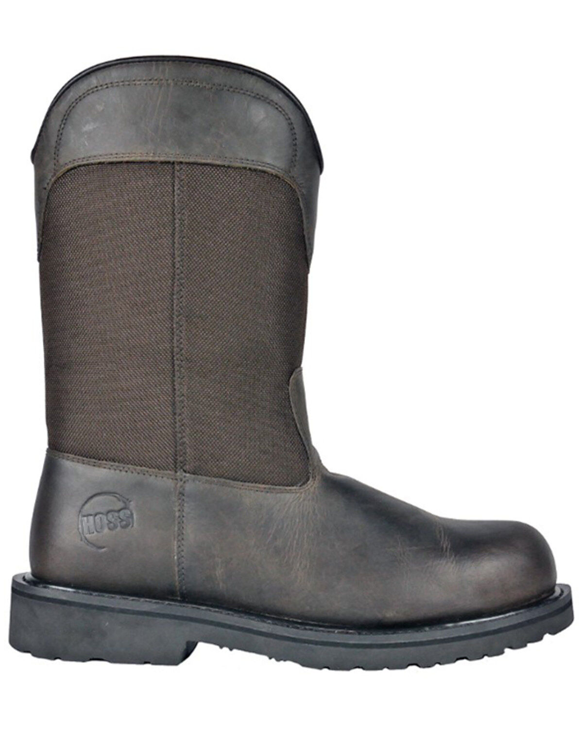 Image #2 - Hoss Men's Buck Wellington Work Boots - Composite Toe, Brown, hi-res