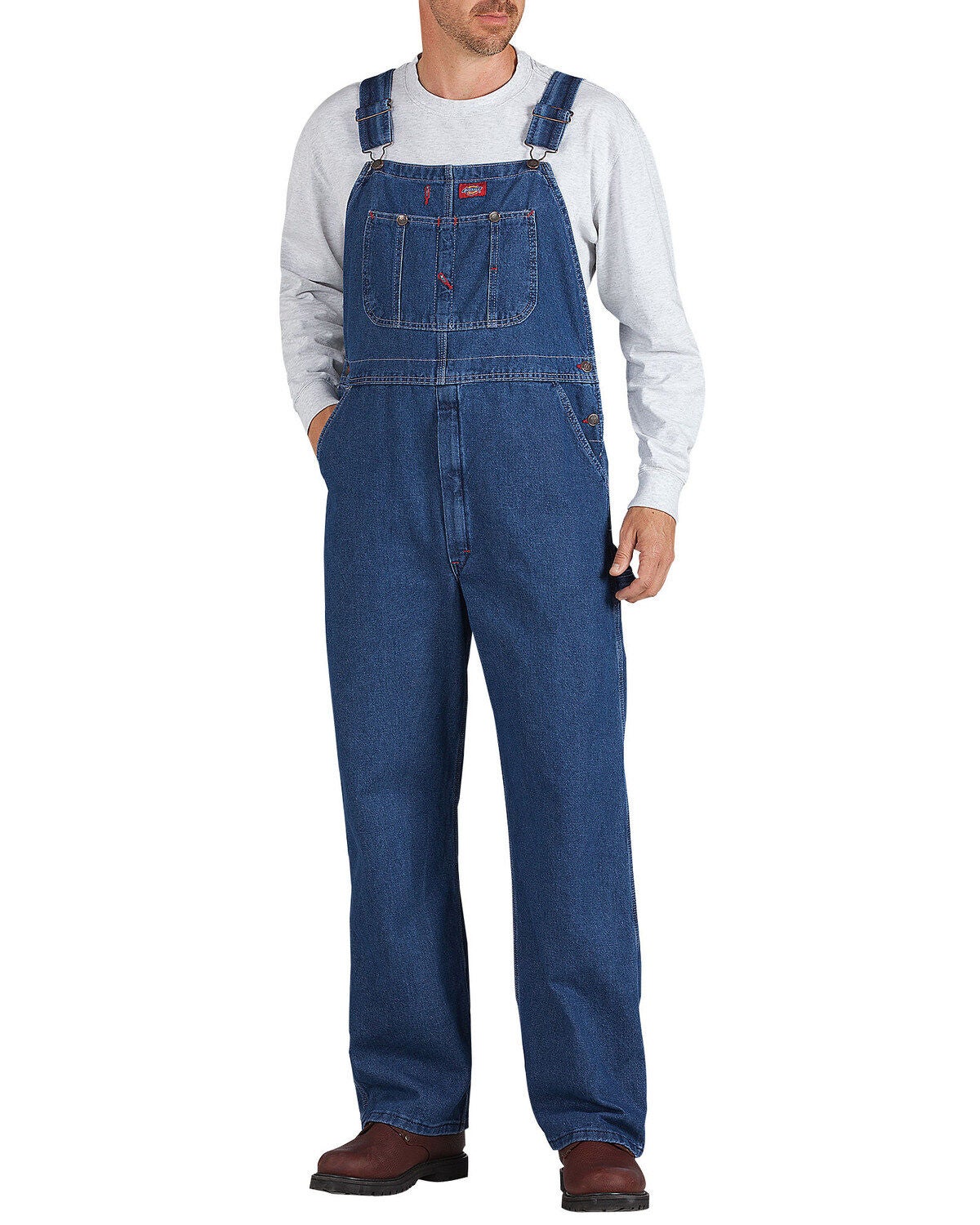 Dickies Denim Bib Overalls, Stonewash, hi-res