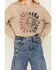 Image #2 - Cleo + Wolf Women's Love is Ale We Need Cropped Graphic Sweatshirt, Taupe, hi-res