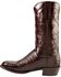 Image #3 - Lucchese Men's Charles Crocodile Belly Cowboy Boots - Round Toe, Black Cherry, hi-res
