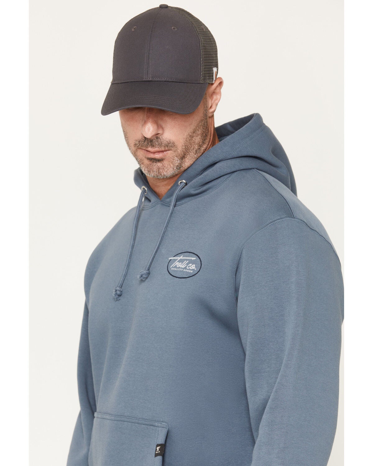 Image #3 - Troll Co Men's Skeleton Hooded Sweatshirt, Blue, hi-res