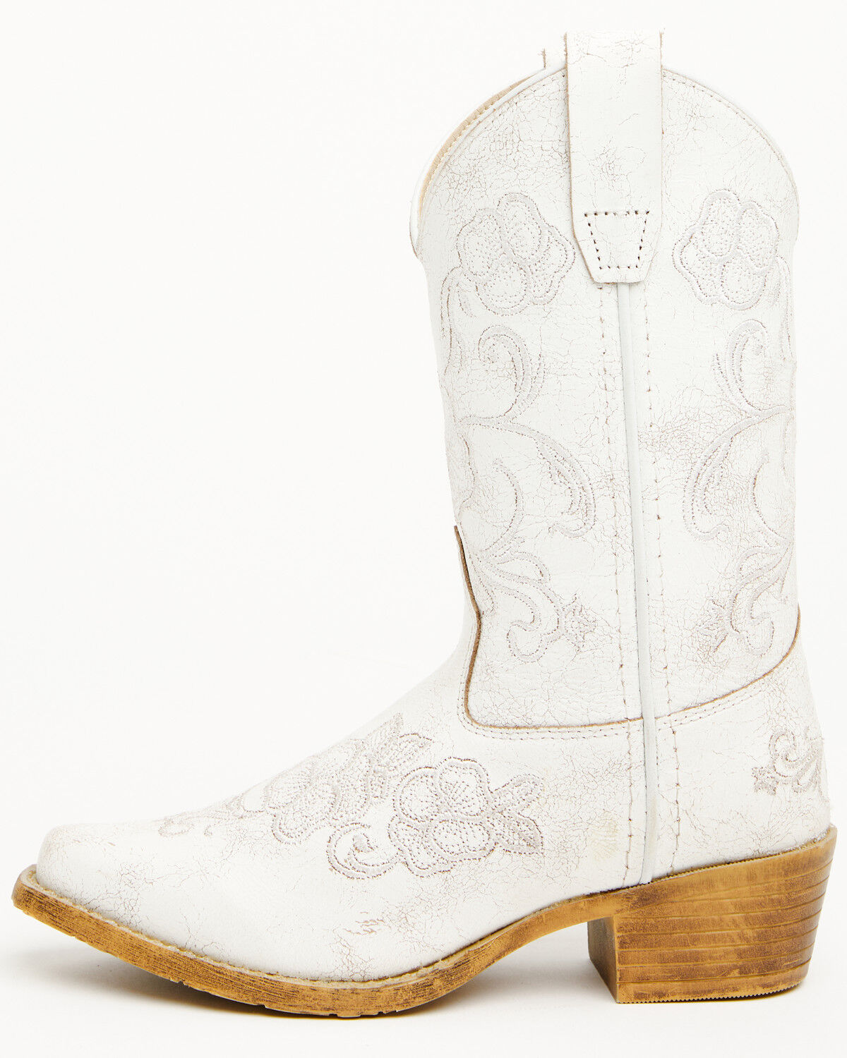 Image #2 - Shyanne Girls' Little Lasy Western Boots - Snip Toe, White, hi-res