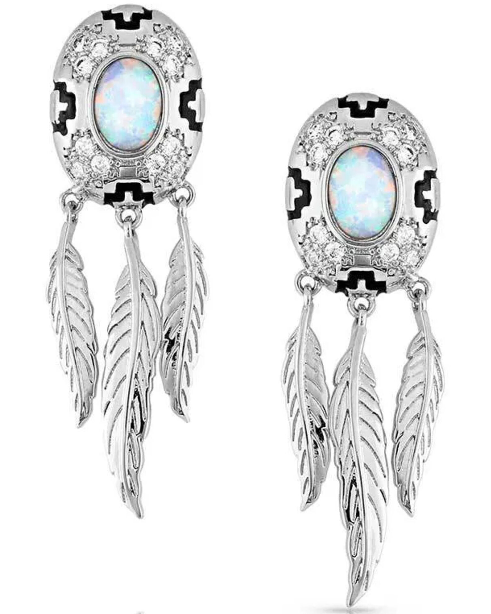 Montana Silversmiths Women s Divine Touch Opal Earrings Boot Barn