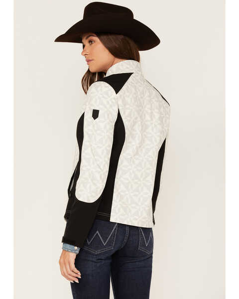 Image #4 - RANK 45® Women's Melange Performance Softshell Jacket, Ivory, hi-res