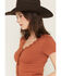 Image #2 - Blue Life Women's Sunny Lace Button-Up Top, Rust Copper, hi-res