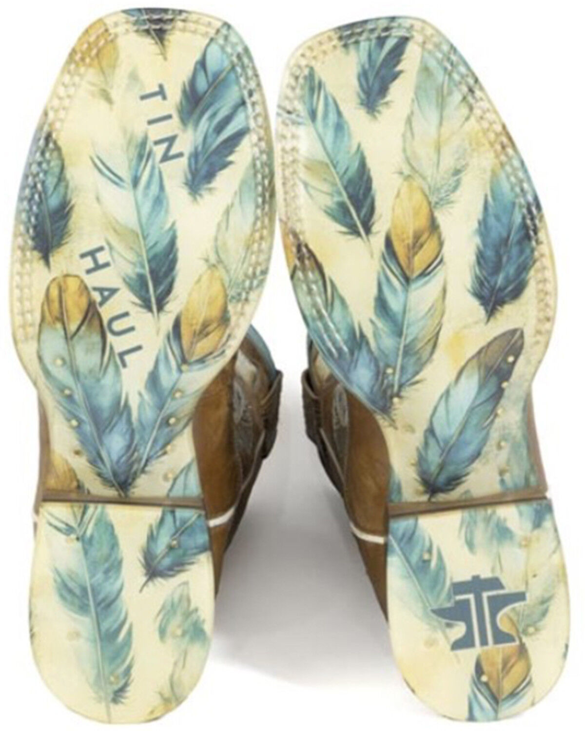 Image #3 - Tin Haul Women's Plume Western Boots - Broad Square Toe, Tan, hi-res