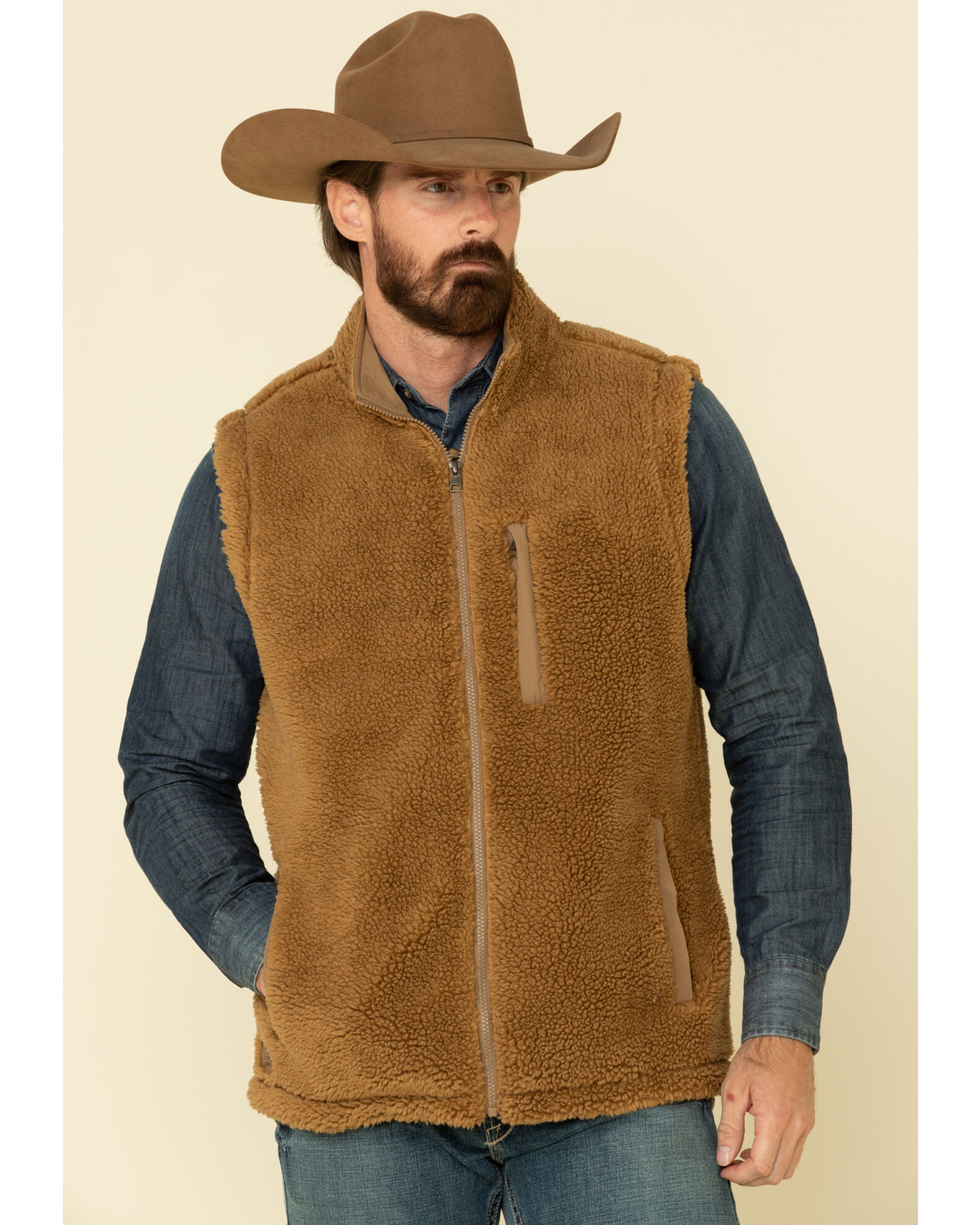 Mens sherpa fleece discount vest