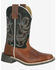 Image #2 - Smoky Mountain Little Boys' Grant Western Boots - Broad Square Toe, Black, hi-res