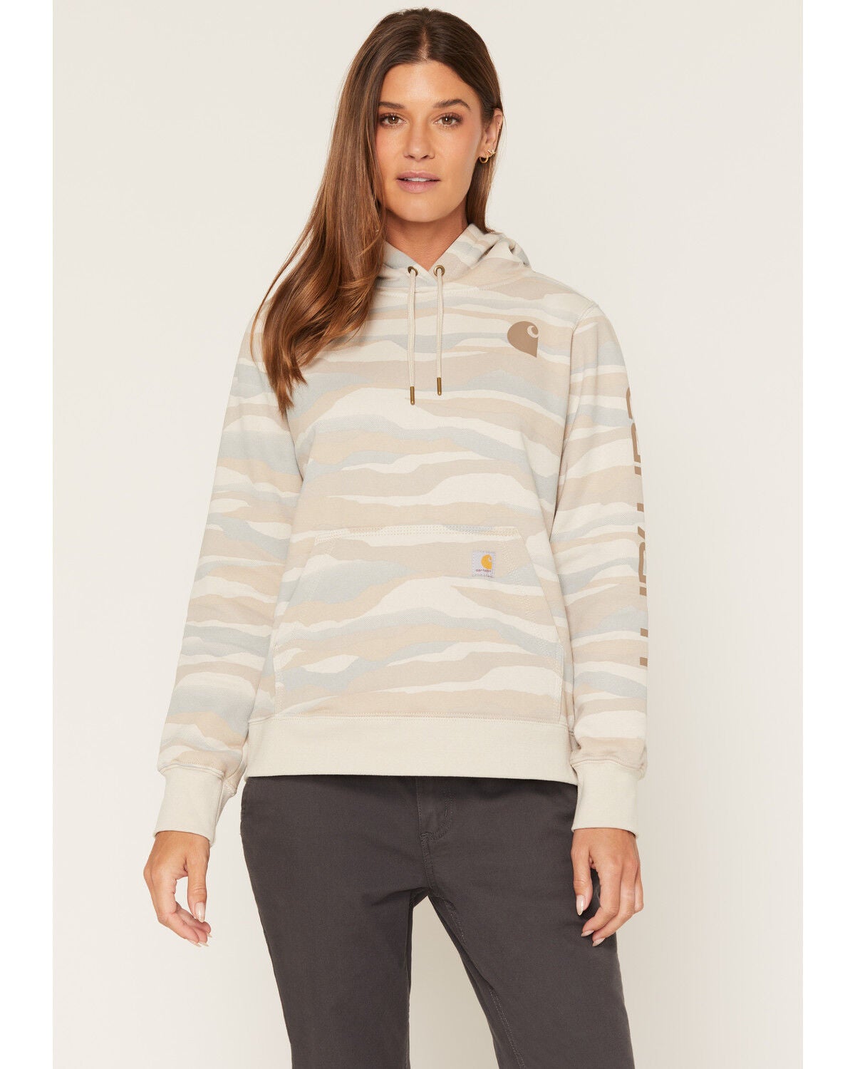 Image #1 - Carhartt Women's Marquette Camo Print Hoodie, Multi, hi-res