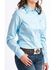 Image #2 - Cinch Women's Light Blue Stripe Long Sleeve Button Down Western Core Shirt, Light Blue, hi-res