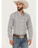 Image #1 - Ariat Men's Stiles Paisley Print Fitted Long Sleeve Button-Down Western Shirt, Light Blue, hi-res