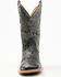 Image #4 - Corral Men's Exotic Ostrich Barbed Wire Western Boots - Broad Square Toe, Black, hi-res