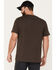 Image #4 - Brothers and Sons Men's Mountain Base Embroidered Short Sleeve Graphic T-Shirt, Dark Brown, hi-res