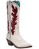 Image #1 - Corral Women's Studded Overlay Tall Western Boots - Snip Toe, White, hi-res