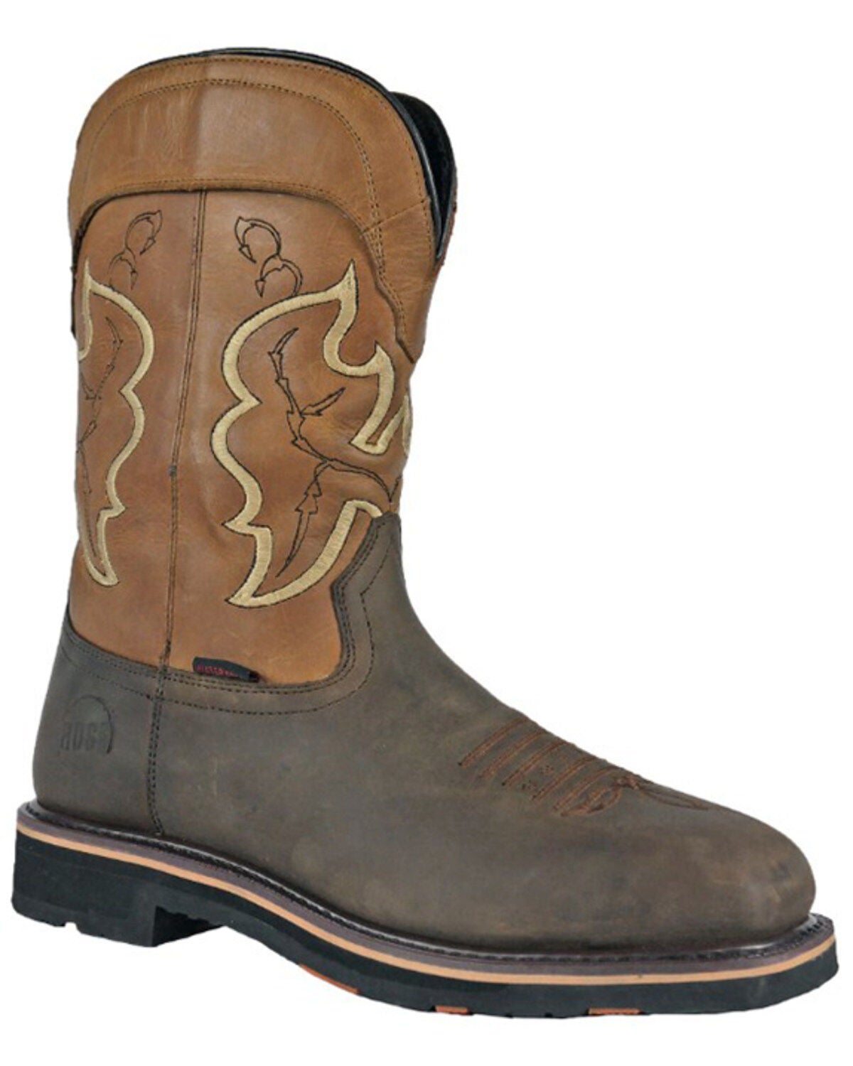 Hoss Men's Showdown 11" Wellington Western Work Boots - Composite Toe, Brown, hi-res