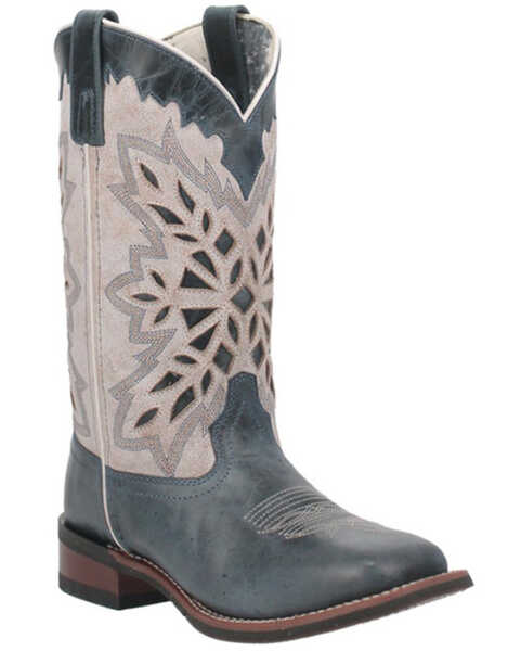 Laredo Women's Dolly Performance Western Boots - Broad Square Toe , Black, hi-res