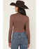 Image #4 - Rock & Roll Denim Women's Sparkle Long Sleeve Shirt, Brown, hi-res