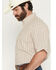 Image #2 - George Strait by Wrangler Men's Striped Short Sleeve Button-Down Stretch Western Shirt - Big, Tan, hi-res