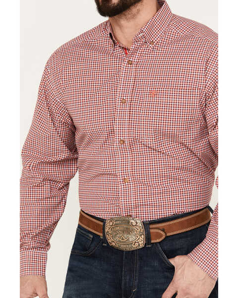 Image #3 - Ariat Men's Pro Series Dominick Classic Fit Long Sleeve Button Down Western Shirt, Dark Red, hi-res